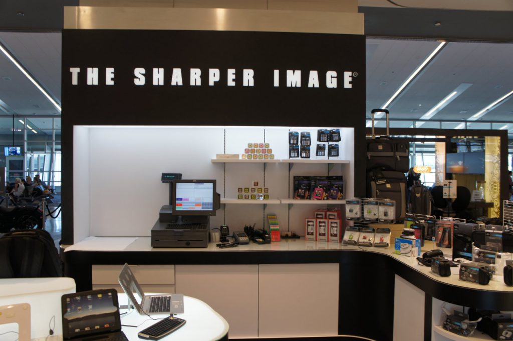 The Sharper Image display shelves by JNR Millwork