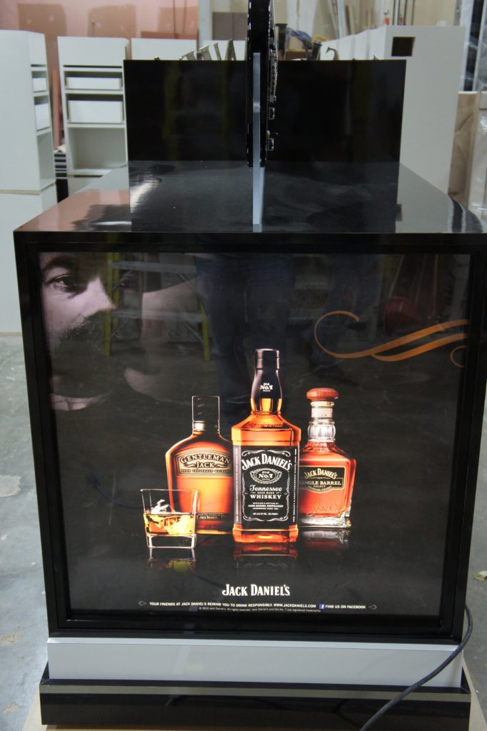 Jack Daniels Orlando display shelves by JNR Millwork