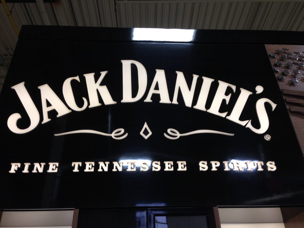 Jack Daniels Orlando display shelves by JNR Millwork